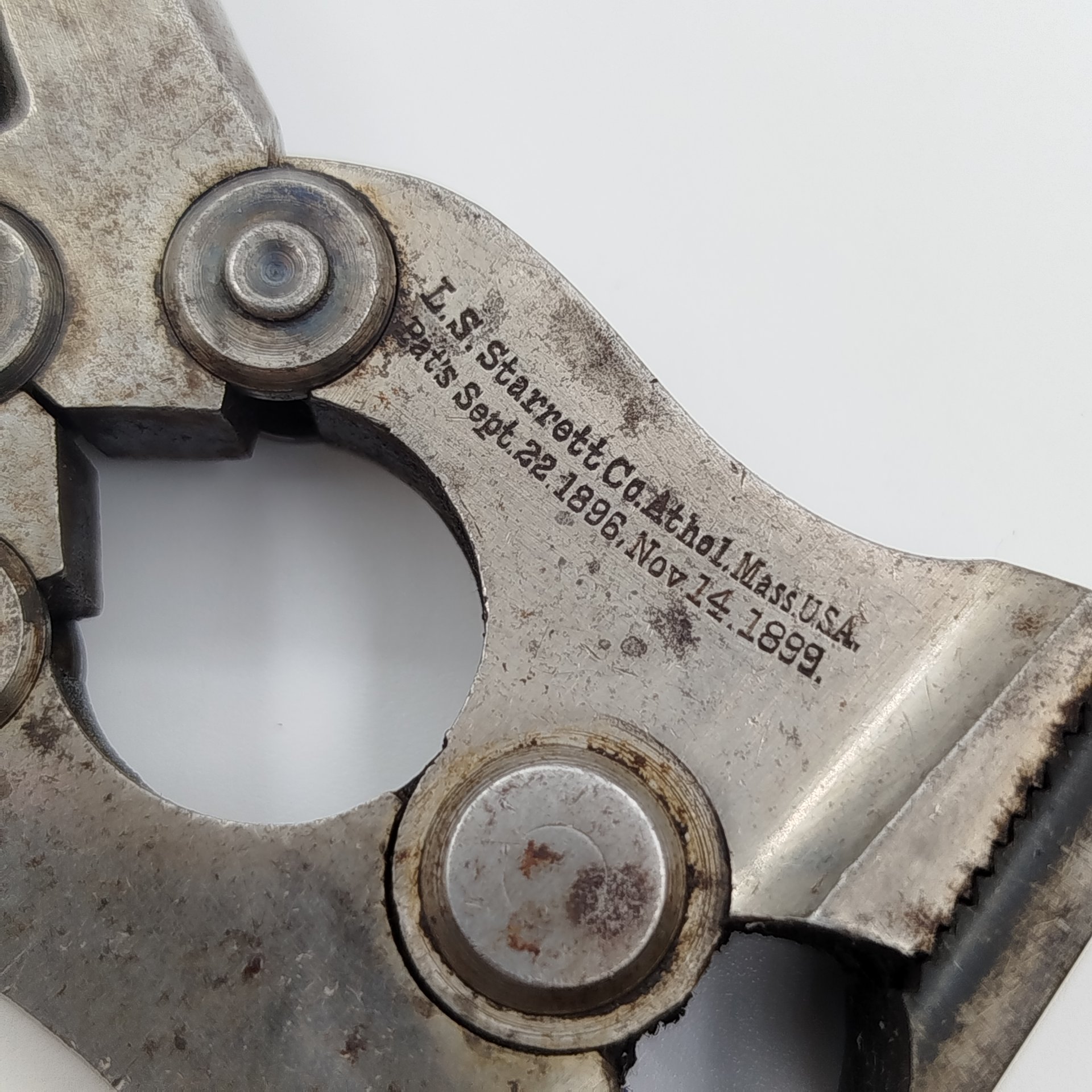 Кусачки (ножницы) для нарезки струн фортепиано, L.S. Starrett Co. Athol.Mass USA