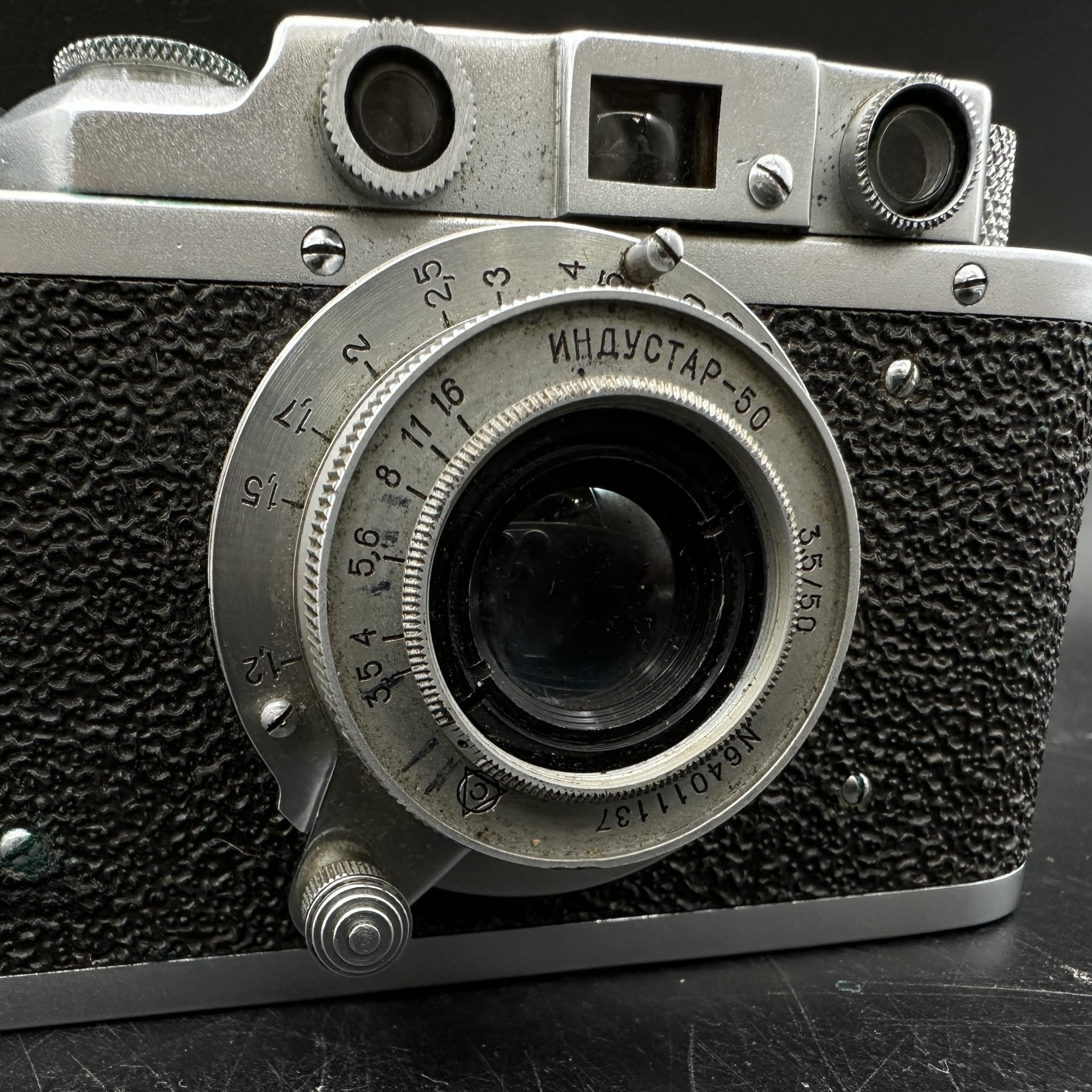 Фотоаппарат (нерабочий) "ФЭД" с объективом "Индустар-50", в кофре, Харьковский машиностроительный завод им. Дзержинского (ФЭД)
