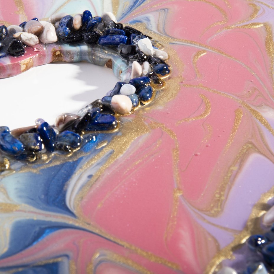 Панно настенное (поднос), авторская работа в технике Resin Art