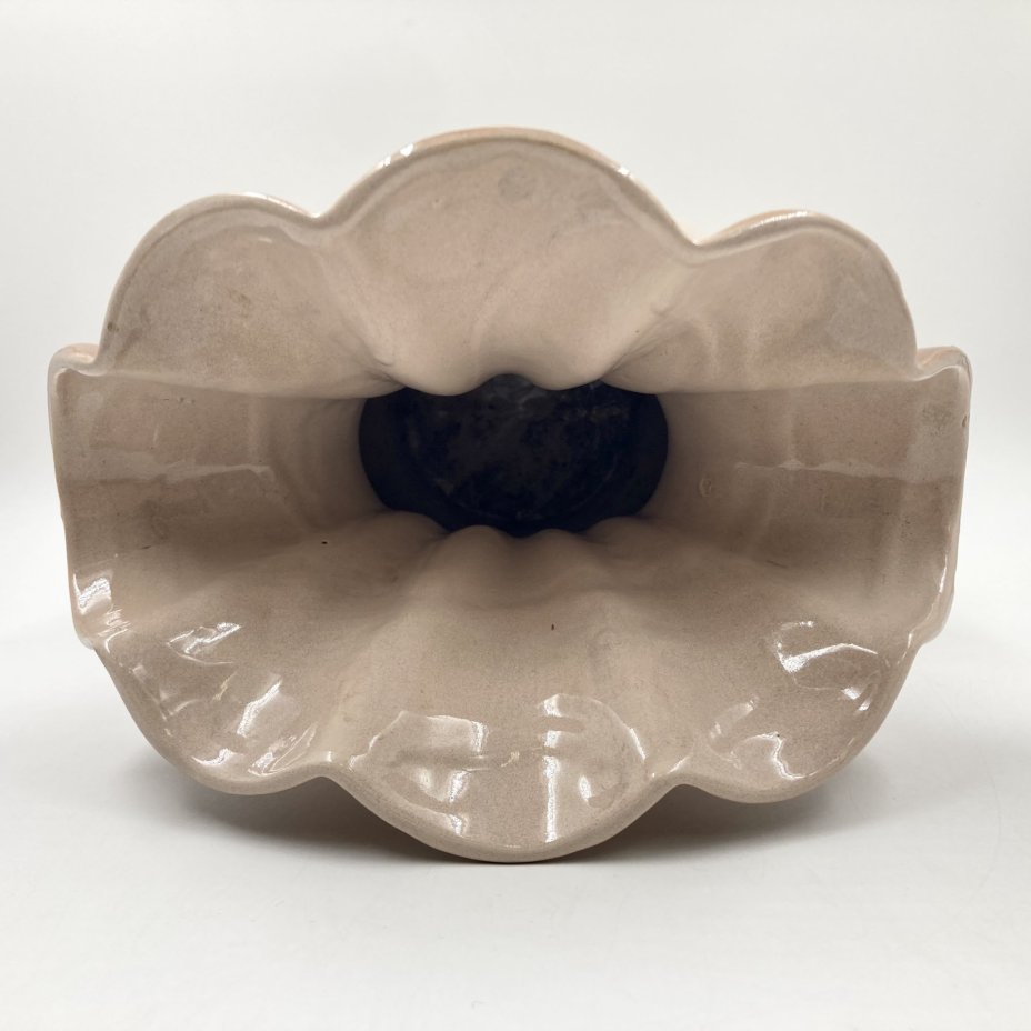 Ваза с лепным декором, фаянс, полива, СССР, 1970-1990 гг.