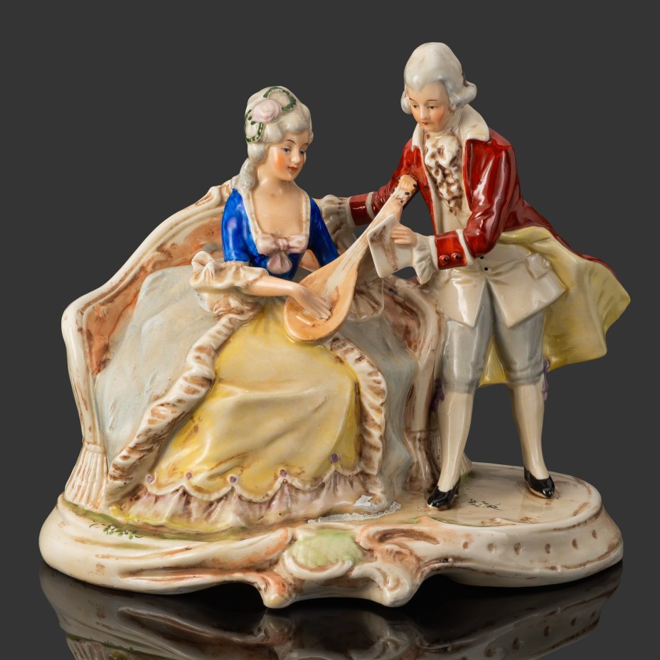 Статуэтка "Урок музыки", фарфор, роспись, Gräfenthal (Графенталь), Германия, 1951-1972 гг.