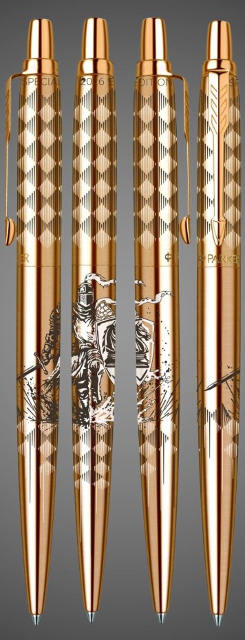 Шариковая ручка Parker Jotter HORSE "Ход конем" Special Edition Gold GT цвет чернил: blue в подарочной упаковке., Лаки и смолы: лак, нержавеющая сталь