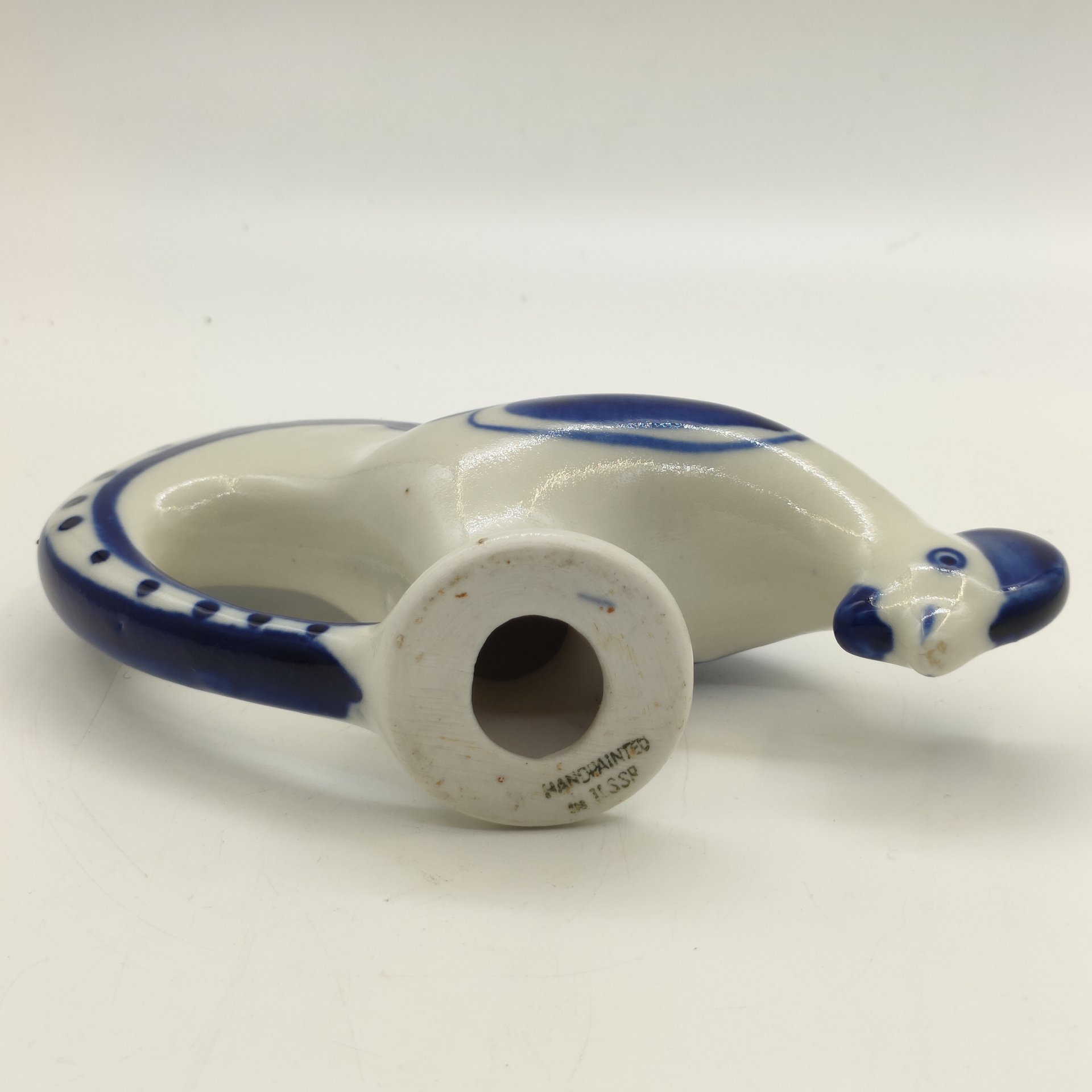 Статуэтка "Петух", Гжель, фарфор, роспись, СССР, 1970-1990 гг.