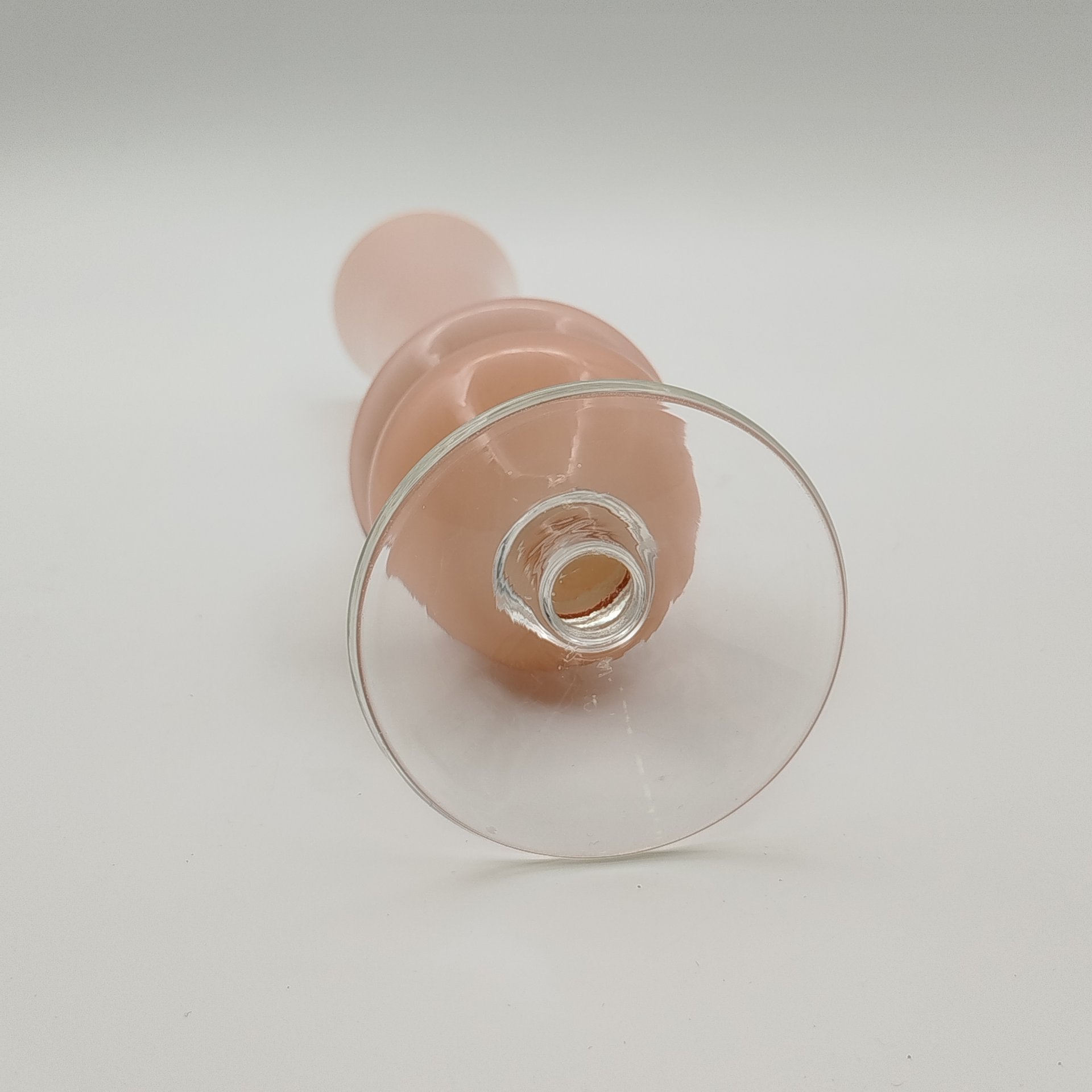 Ваза-солифлер розового оттенка, стекло, двухслойное, Италия, 1950-1970 гг.