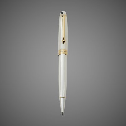 Шариковая ручка Aurora 88 Oro e Argento, Solid Silver GT, в подарочной коробке, Драгметаллы: позолота, позолота, серебро
