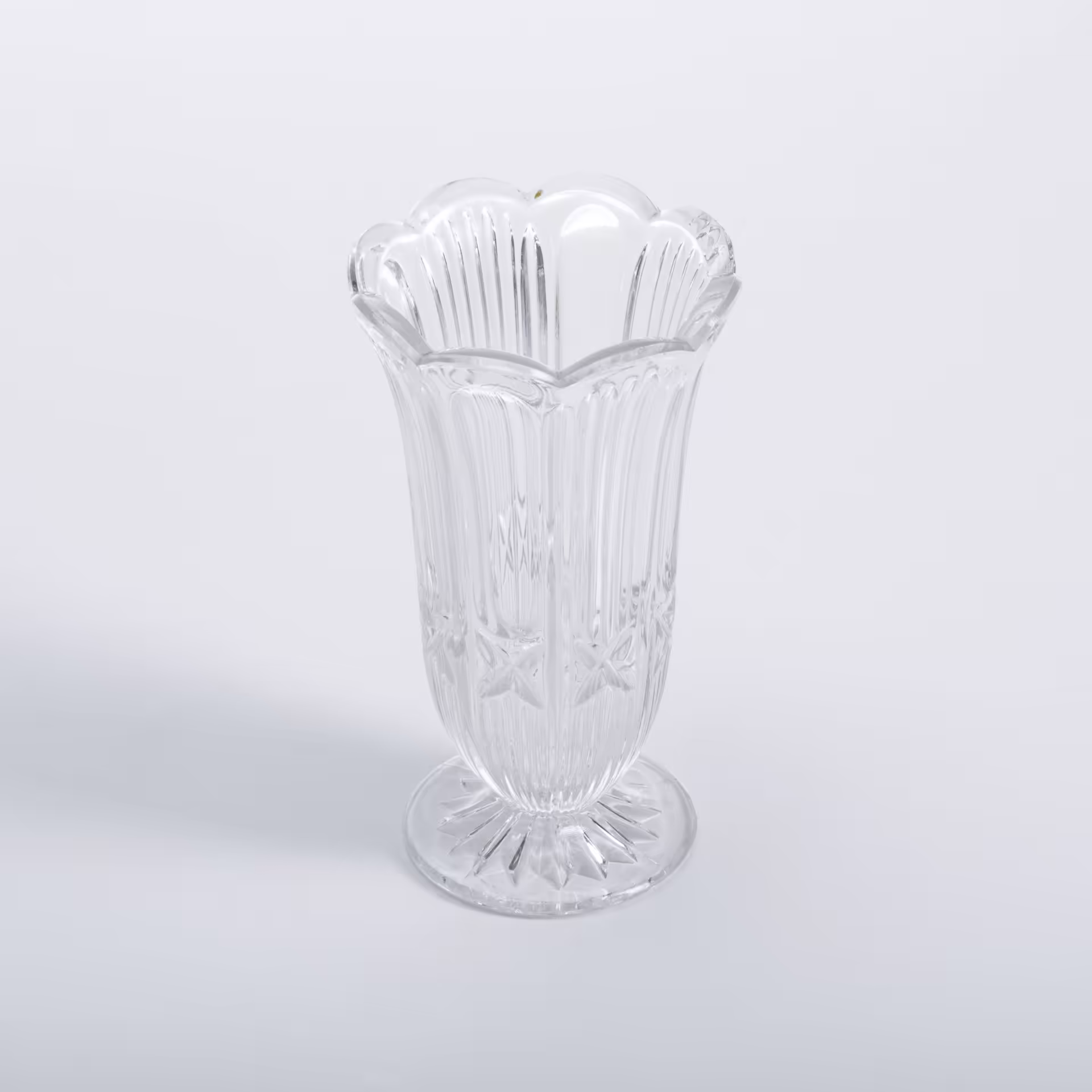 Ваза для цветов, хрусталь, алмазная грань, СССР, 1970-1990 гг.