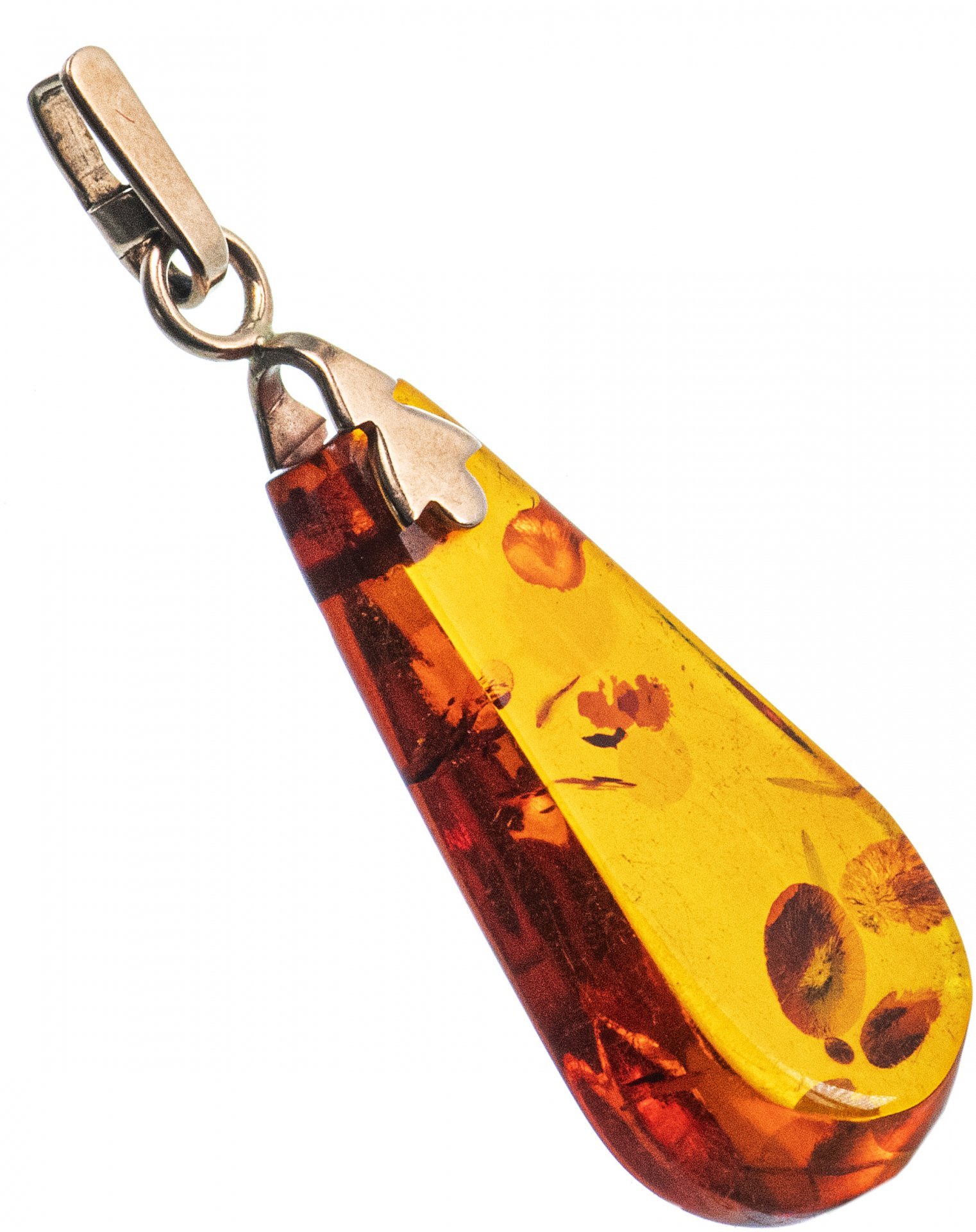 Кулон (подвеска) с янтарём, золото 583 пр., Калининградский янтарный комбинат, CCCР, 1977 г.