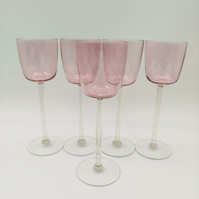 Набор бокалов розового оттенка для десертных вин на 5 персон
