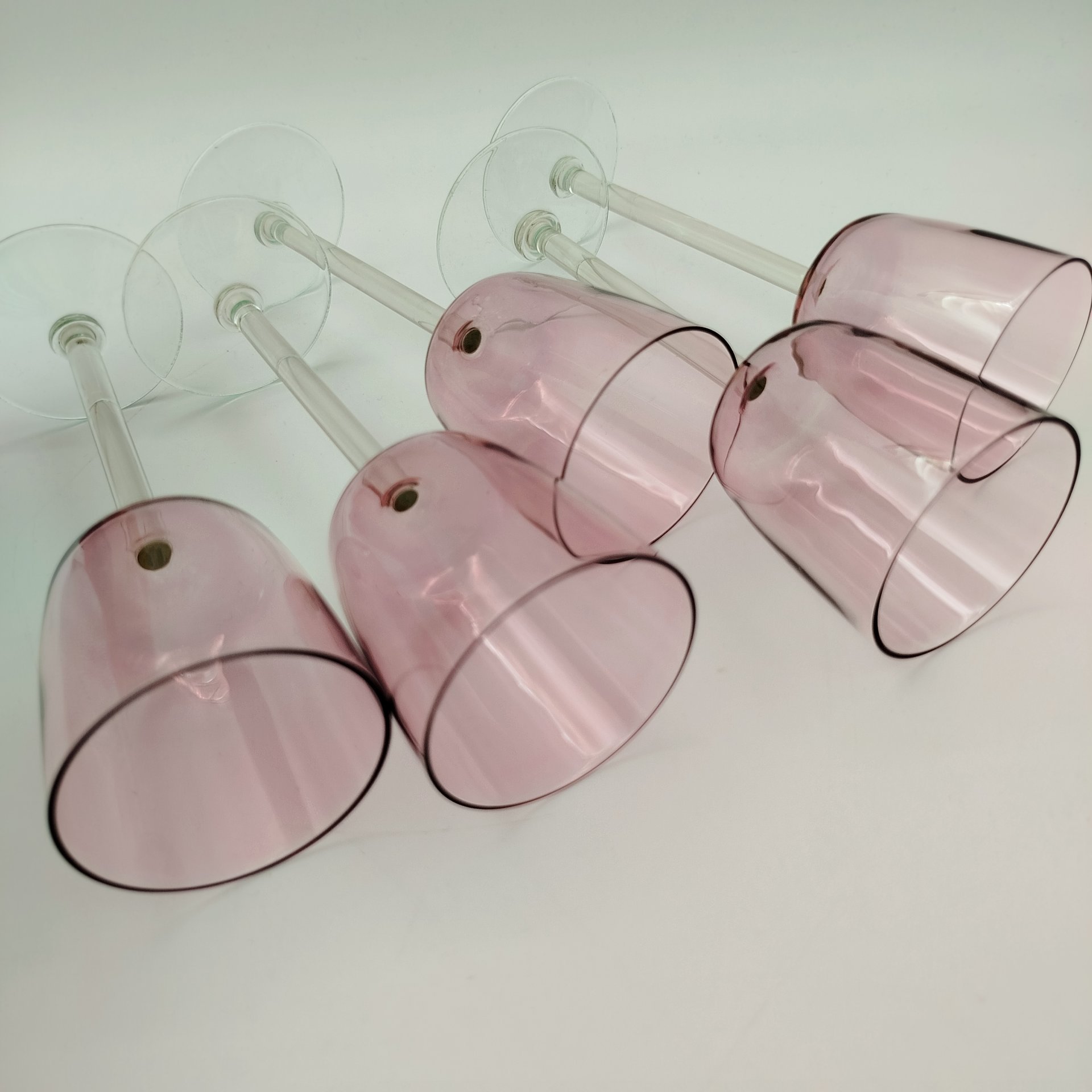 Набор бокалов розового оттенка для десертных вин на 5 персон