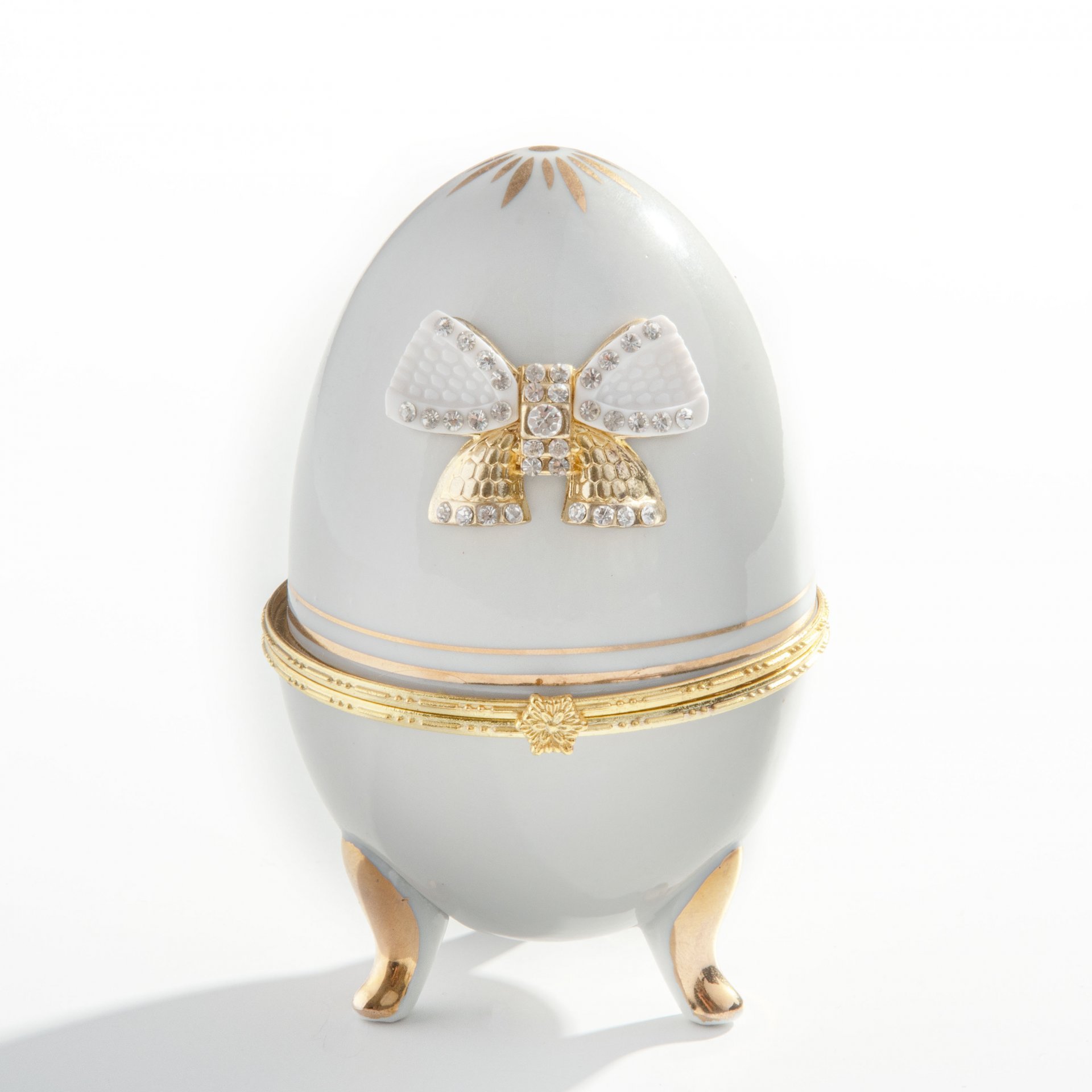Пасхальное яйцо-шкатулка, фарфор, золочение, фирма "Lefard", Китай, 2010-2020 гг.