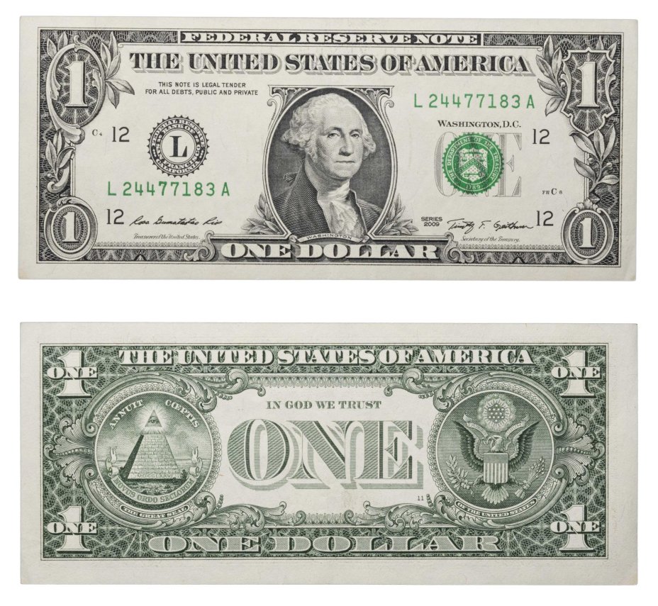 США 1 доллар 2009 год (Pick 530) L-Сан Франциско
