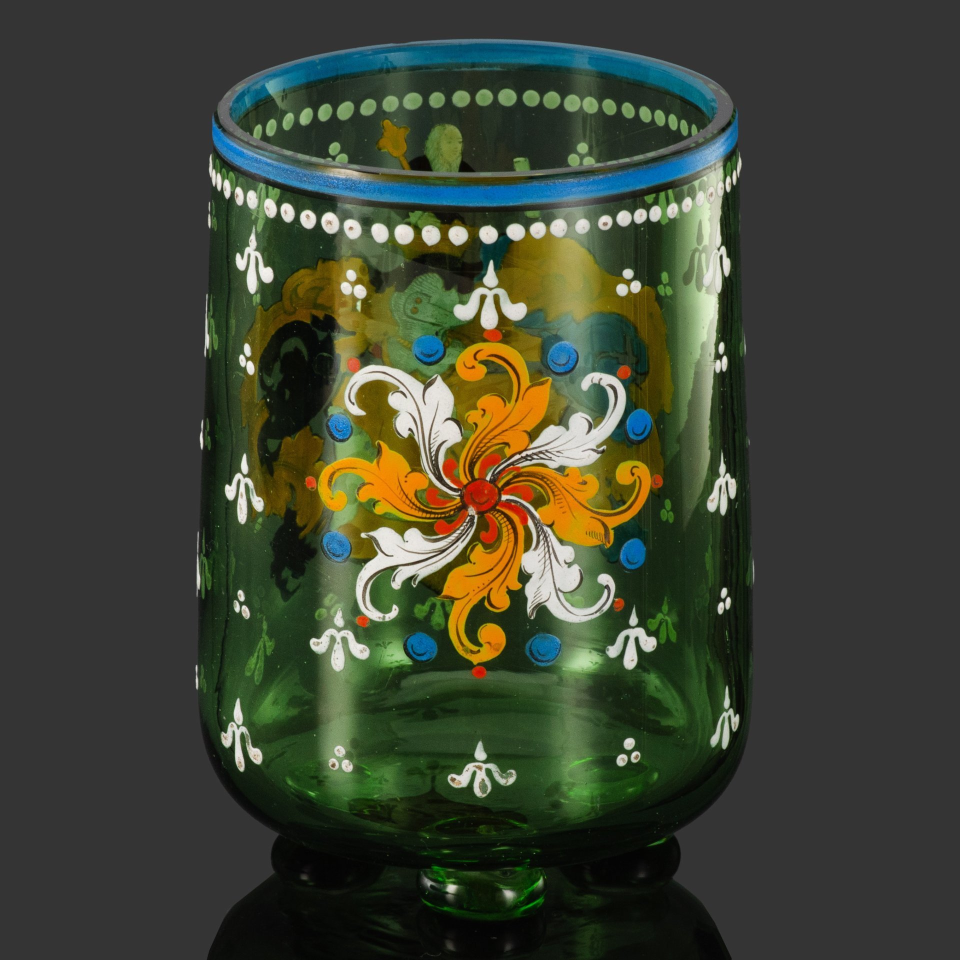 Стакан с гербом, стекло, роспись эмалями, Германия, 1860-1890 гг.