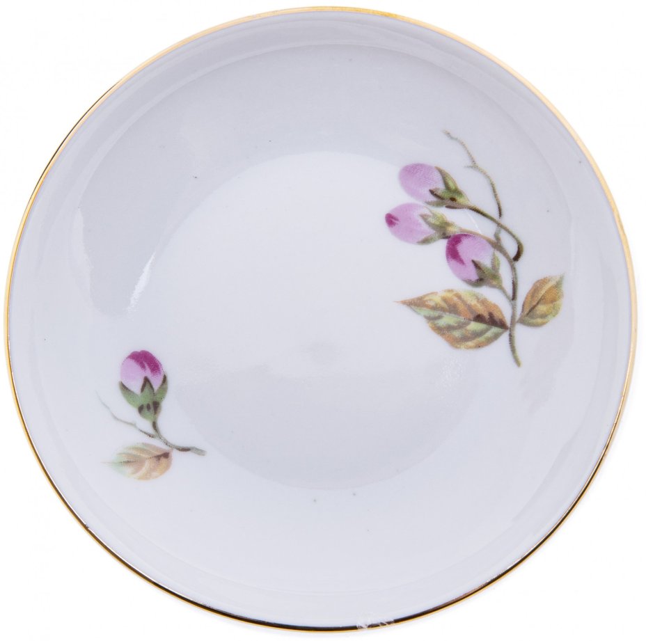 Набор из пяти розеток с цветочным декором, фарфор, деколь, фабрика "Colditz Porcelain Factory", ГДР, 1960-1990 гг., Colditz (Кольдиц)