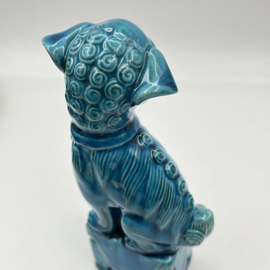 Статуэтка "Собака Фу", фарфор, крытье, глазурь, Китай, 1930-1950 гг.