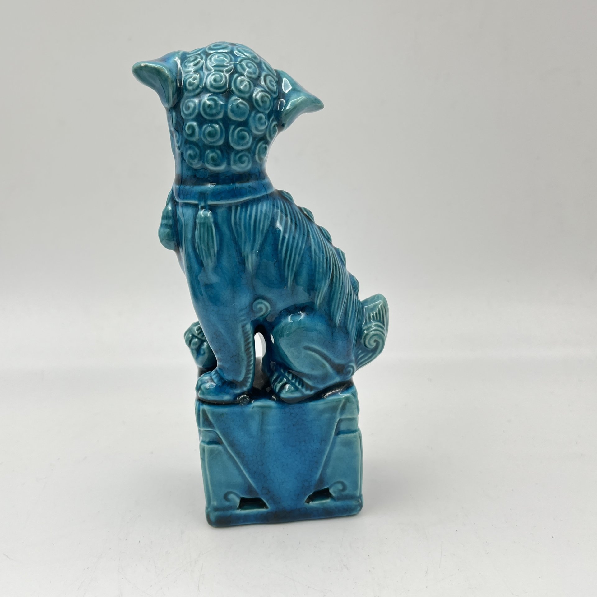 Статуэтка "Собака Фу", фарфор, крытье, глазурь, Китай, 1930-1950 гг., Китай
