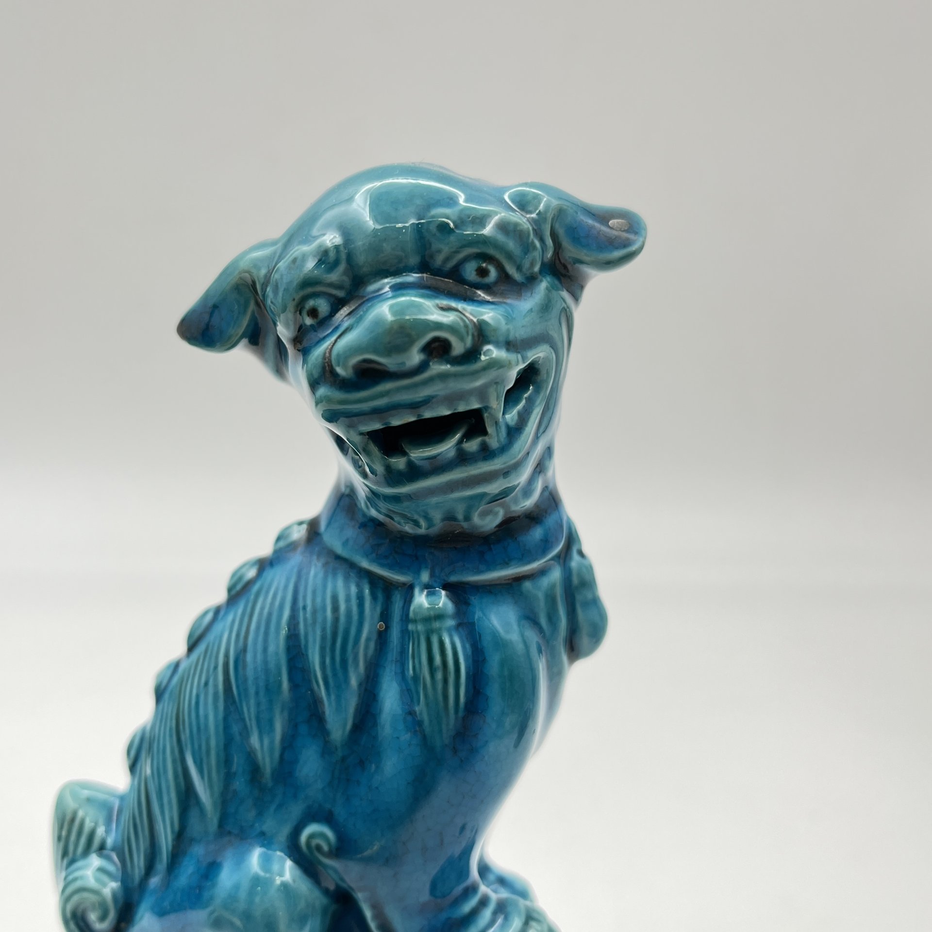 Статуэтка "Собака Фу", фарфор, крытье, глазурь, Китай, 1930-1950 гг., Китай