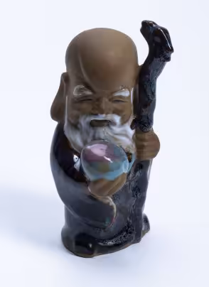 Статуэтка "Шоу-син" (Бог долголетия), керамика, глазурь, Китай, 1990-2000 гг.