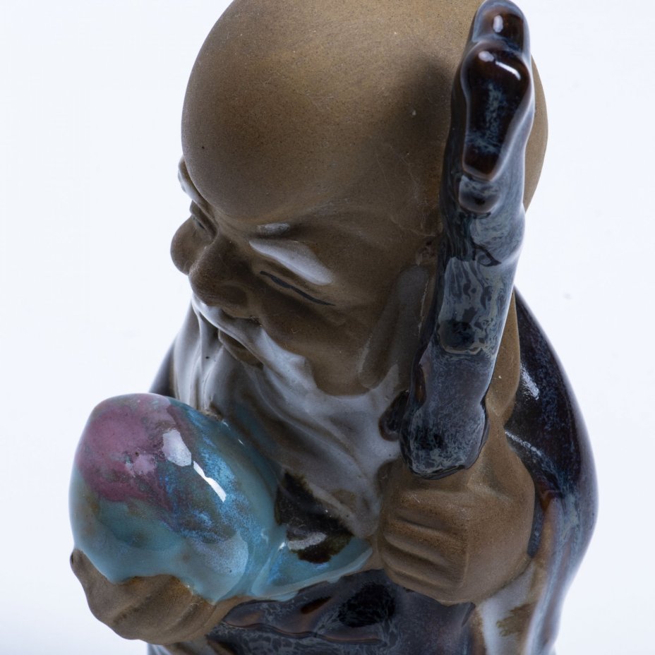 Статуэтка "Шоу-син" (Бог долголетия), керамика, глазурь, Китай, 1990-2000 гг.