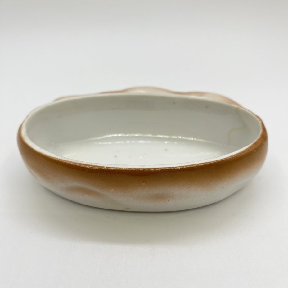 Масленка "Калач" (без крышки), фарфор, Дмитровский фарфоровый завод (ДФЗ Вербилки), СССР, 1946-1950 гг.