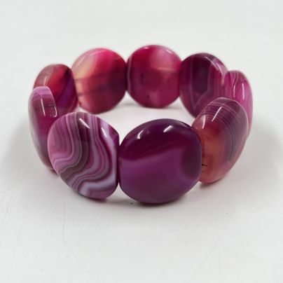 Браслет фиолетового оттенка с разводами, натуральный камень, Россия, 1990-2000 гг.