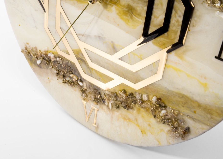 Часы настенные, авторская ручная работа в технике Resin Art