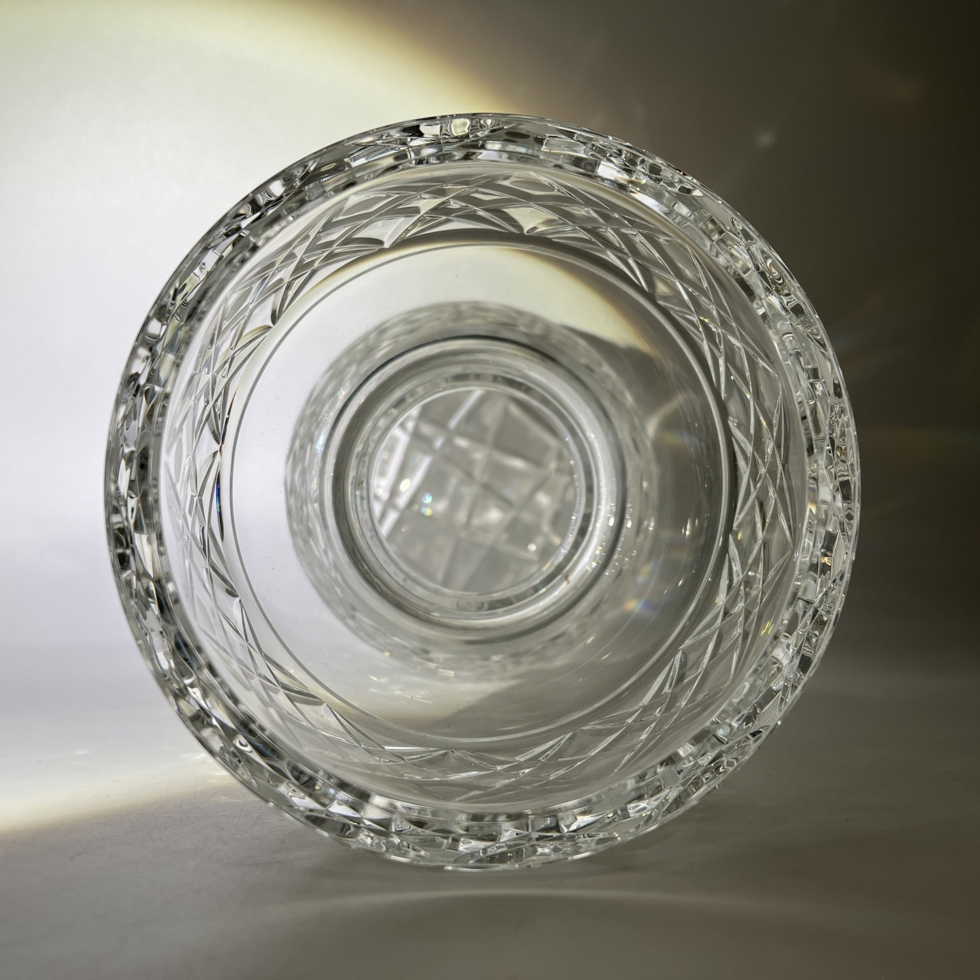 Ваза для цветов "Василек", автор Л.О. Юрген, хрусталь, алмазная грань, Ленинградский завод художественного стекла (ЛЗХС), СССР, 1978-1980 гг.