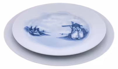 Пара блюд круглой формы из серии "Old dutch", фарфор, роспись, мануфактура "Rosenthal", Германия, 1890-1920 гг., Rosenthal (Розенталь)