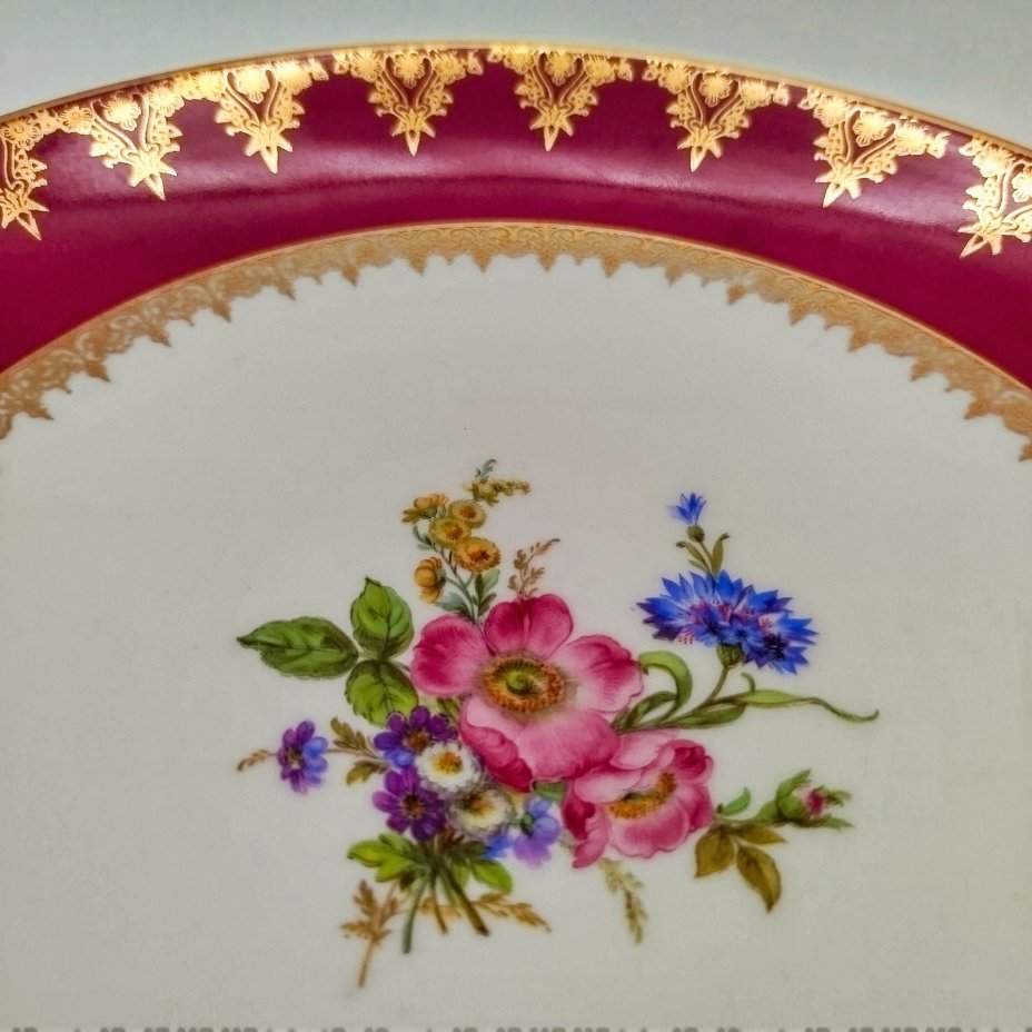 Салатник, украшенный изображением букета цветов, JKW