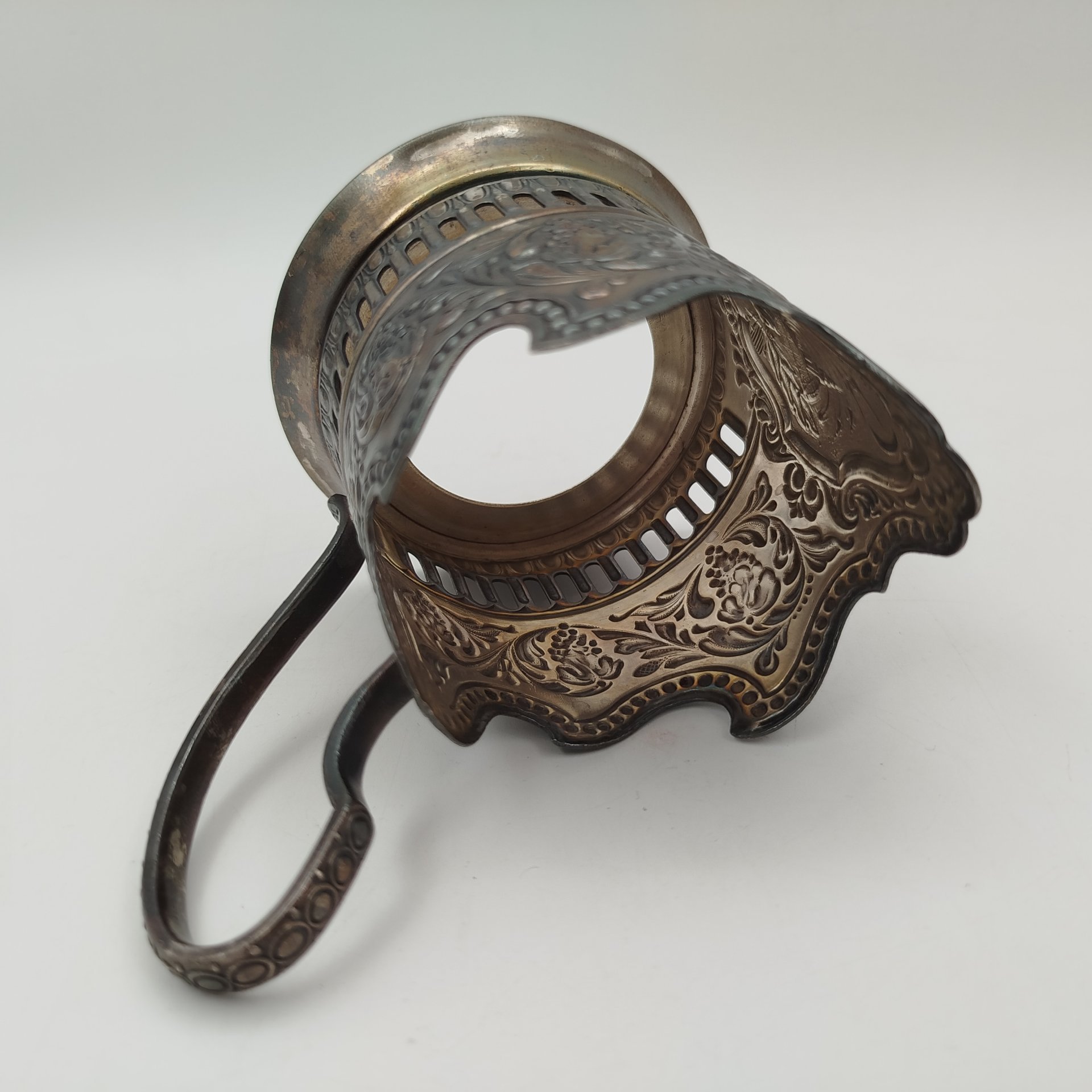 Подстаканник "Советский космос", мНЦ (медь-никель-цинк), Кольчугинский завод цветных металлов, СССР, 1970-1980 гг.