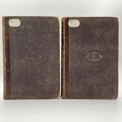 Толстой Л.Н. "Война и мир" (тома 4 и 5), бумага, печать, полукожаный владельческий переплёт, тиснение, золочение, Российская империя, 1880-1915 гг.