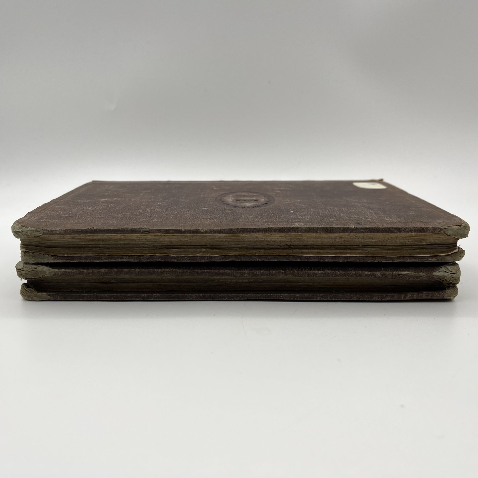 Толстой Л.Н. "Война и мир" (тома 4 и 5), бумага, печать, полукожаный владельческий переплёт, тиснение, золочение, Российская империя, 1880-1915 гг.