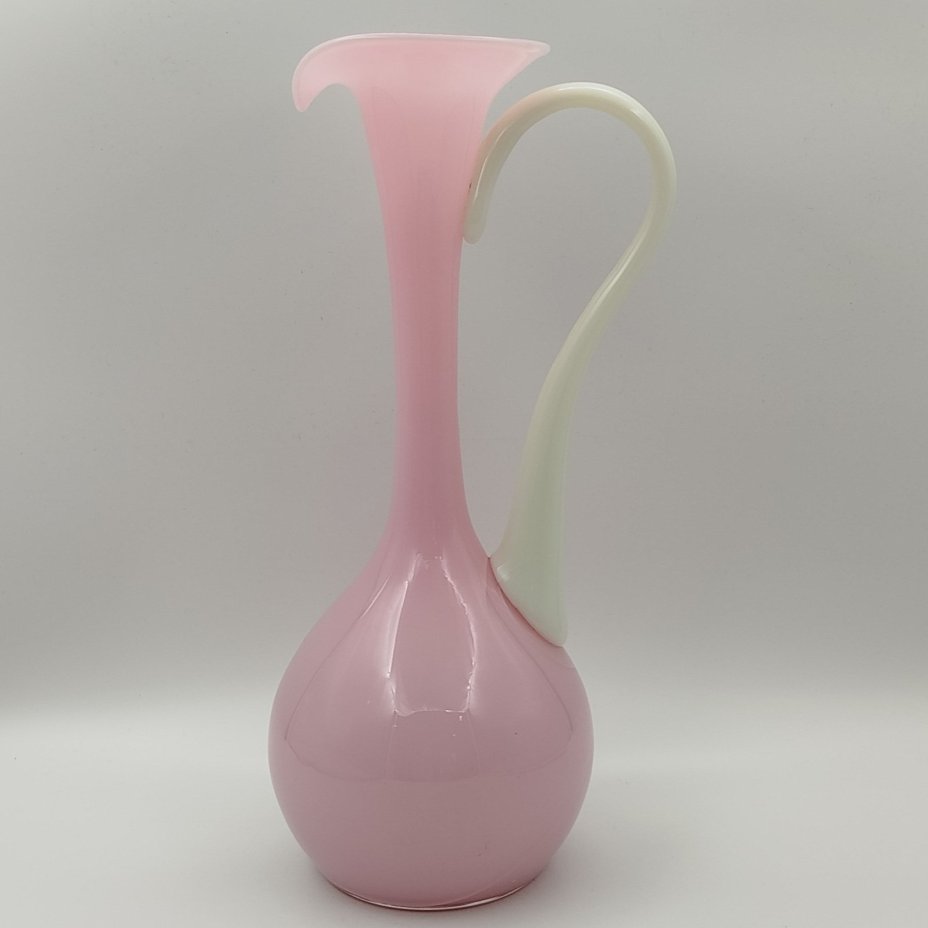 Кувшин нежного розового оттенка, (Empoli) Opaline, цветное стекло, Италия, 1960-1980 гг.