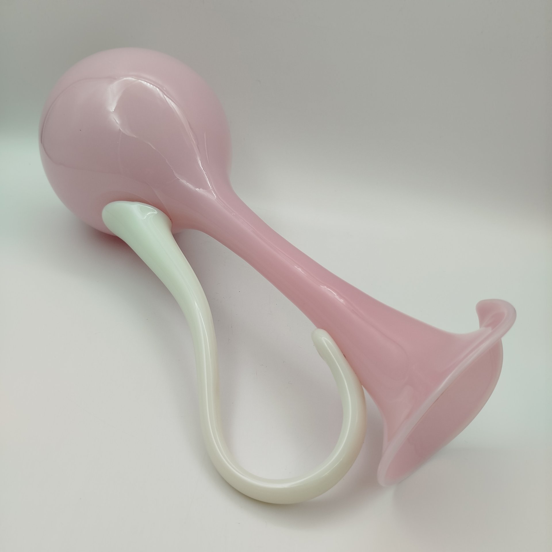 Кувшин нежного розового оттенка, (Empoli) Opaline, цветное стекло, Италия, 1960-1980 гг.