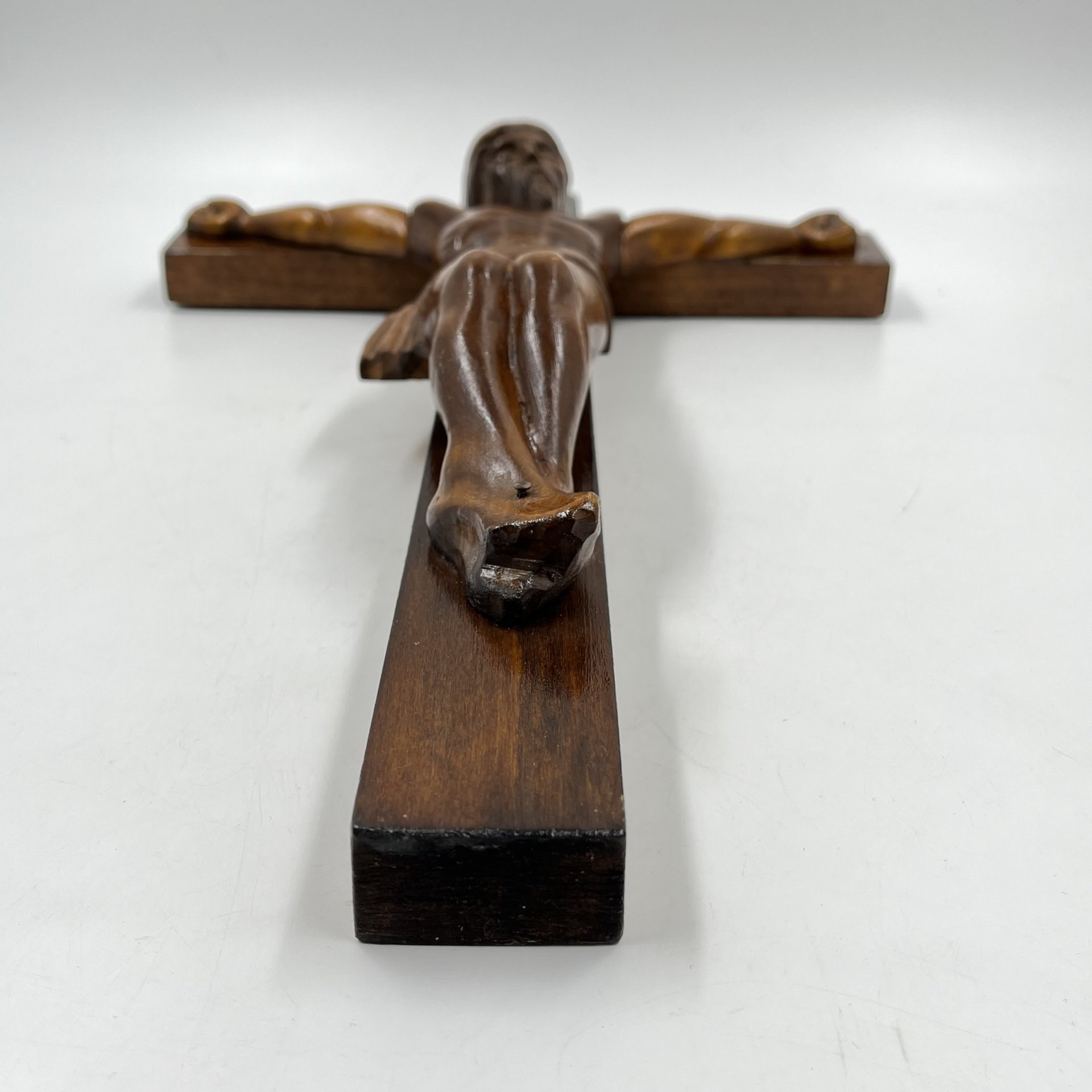 Распятие Христово (католический крест), дерево, резьба, Европа, 1980-2000 гг. — фото 9