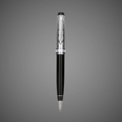 Шариковая ручка Aurora Optima Deco Black CT, в подарочной коробке, Драгметаллы: серебро, смола
