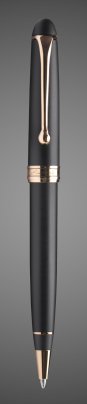 Шариковая ручка Aurora 88 Resina Ottantotto black GT, в подарочной коробке, покрытия: позолота, позолота, смола, Покрытия: позолота, позолота, смола