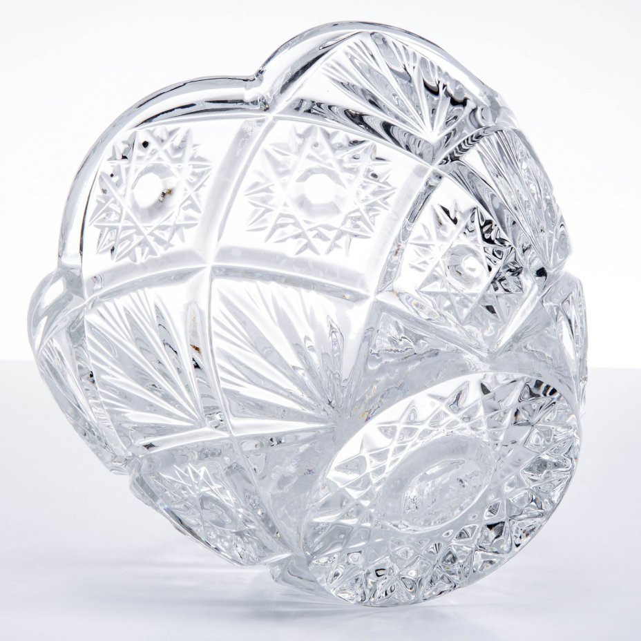Ваза для конфет с рельефным декором, хрусталь, СССР, 1970-1990 гг.