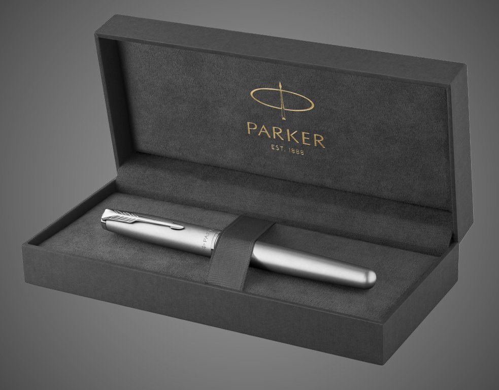 Ручка роллер Parker Sonnet T546 Stainless Steel CT, стержень: F, цвет чернил: black, в подарочной упаковке, Металлы: нержавеющая сталь, палладий, пластик