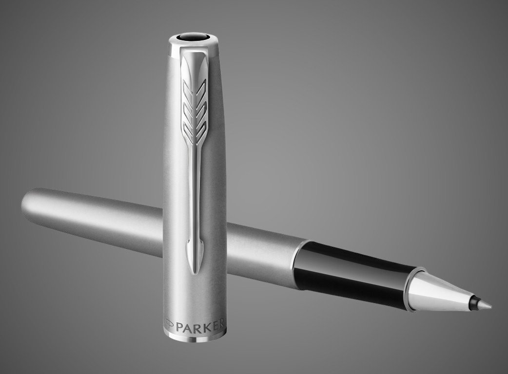 Ручка роллер Parker Sonnet T546 Stainless Steel CT, стержень: F, цвет чернил: black, в подарочной упаковке, Металлы: нержавеющая сталь, палладий, пластик