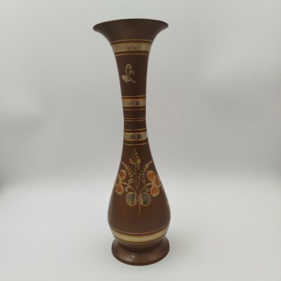 Ваза с цветочным декором, латунь, резьба, Индия, 1980-2000 гг.