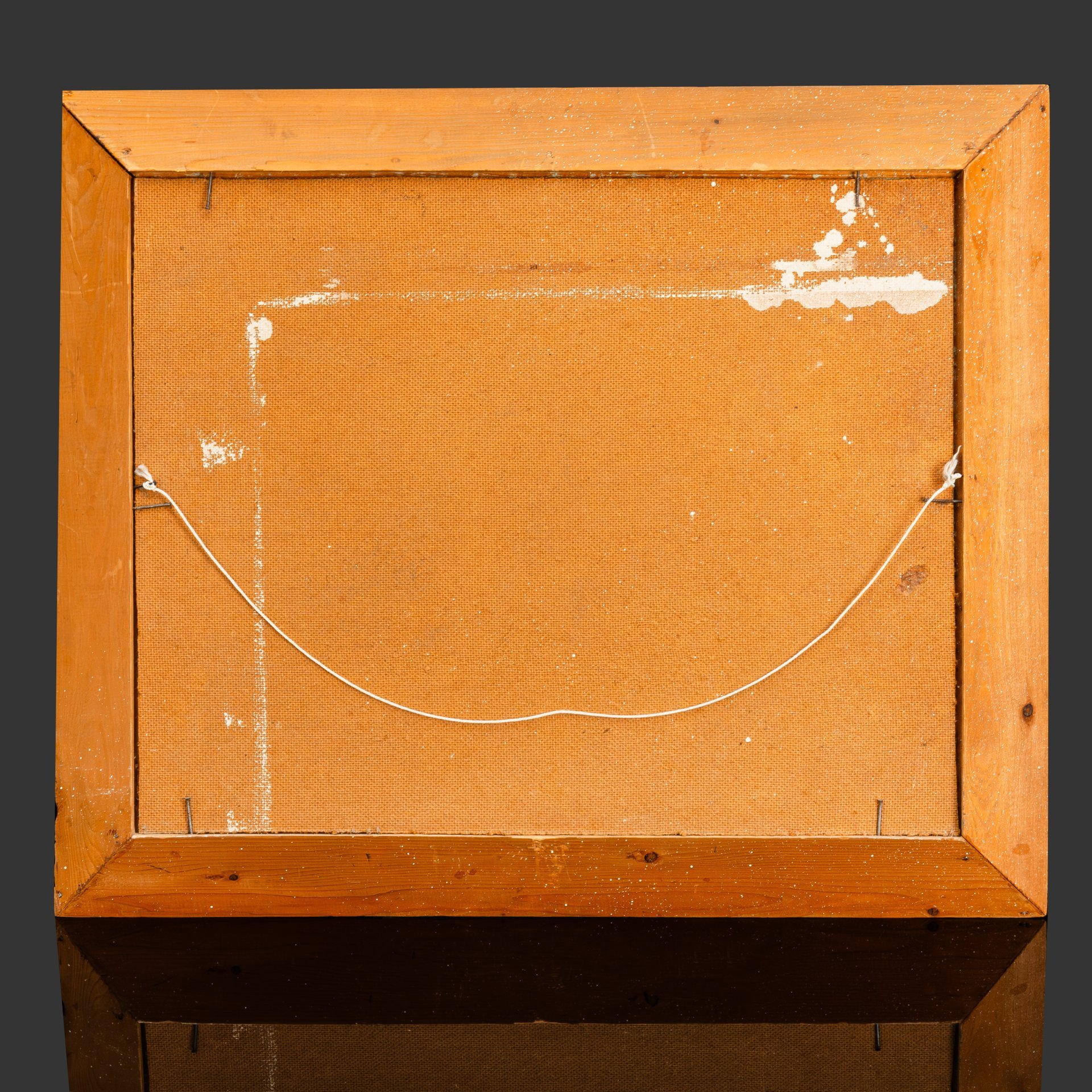 Картина в раме "Горный пейзаж", оргалит, масло, дерево, СССР