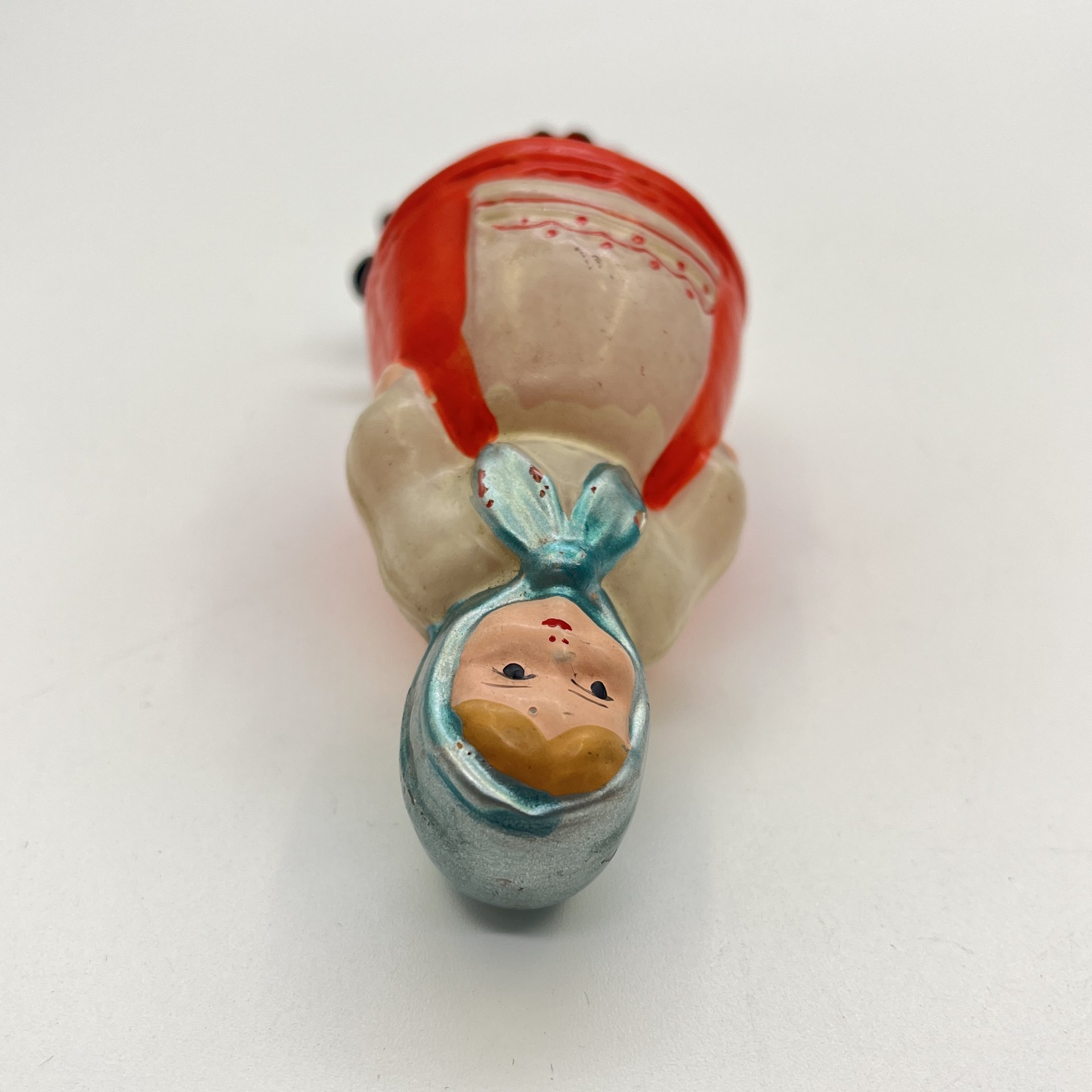 Игрушка ёлочная на прищепке "Русская" (предположительно из набора "Дружба народов"), Завод стеклянных ёлочных украшений и оптических изделий