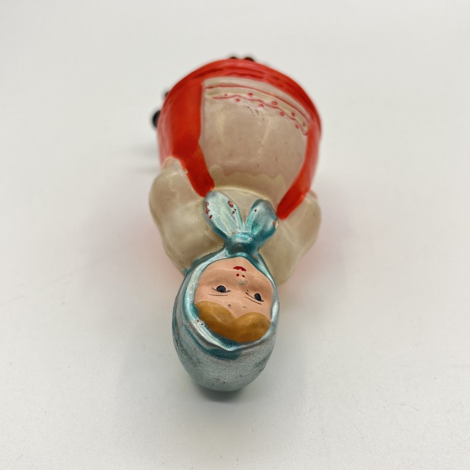 Игрушка ёлочная на прищепке "Русская" (предположительно из набора "Дружба народов"), Завод стеклянных ёлочных украшений и оптических изделий