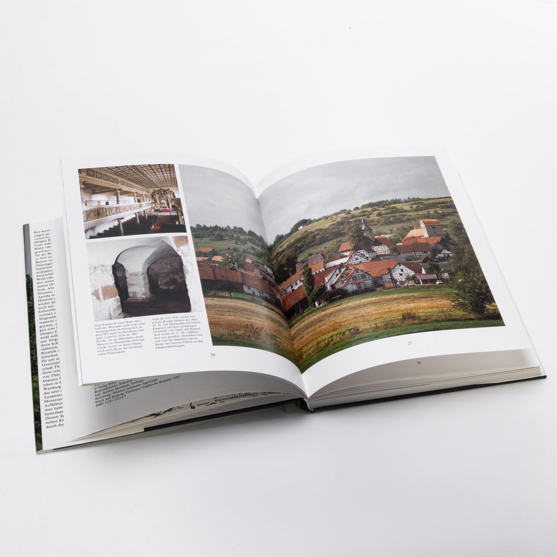Альбом "Kulturlandschaft Thüringen" на немецком языке, бумага, печать, издательство "Herder Freiburg im Breisgau", Германия, 1992 г.