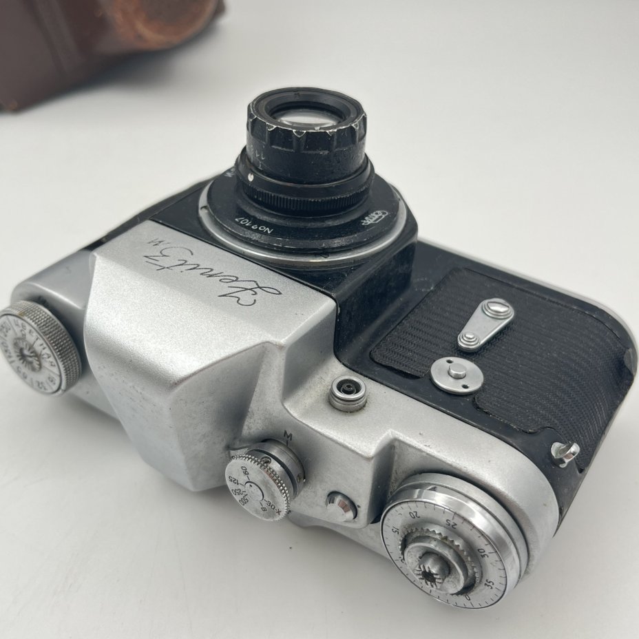 Фотоаппарат "Зенит 3-М" с объективом "Индустар-50", металл, стекло, пластик, Красногорский механический завод (КМЗ), СССР, 1967 г.