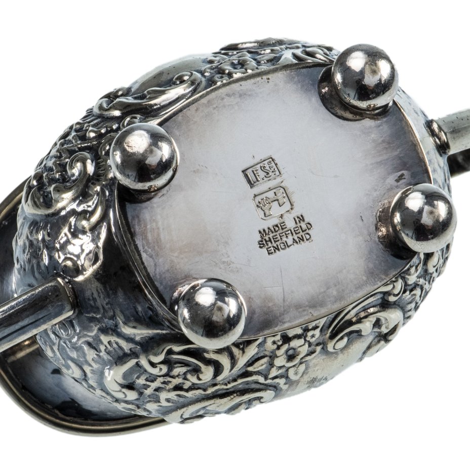 Сахарница, латунь с серебрением, г.Шеффилд, Великобритания, 1960-1980 гг.