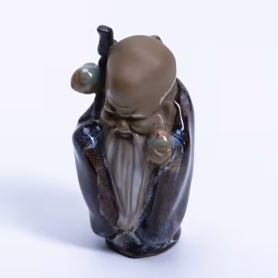 Статуэтка "Шоу-син" (Бог долголетия), керамика, глазурь, Китай, 1990-2000 гг.
