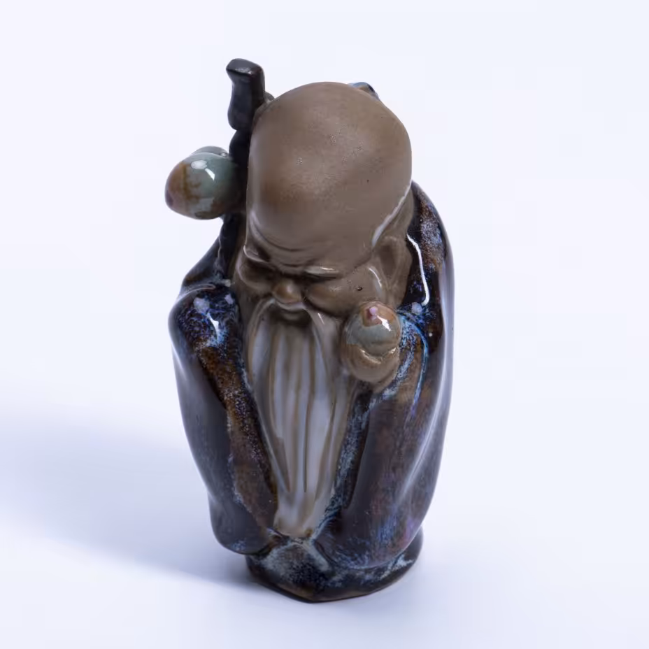 Статуэтка "Шоу-син" (Бог долголетия), керамика, глазурь, Китай, 1990-2000 гг.