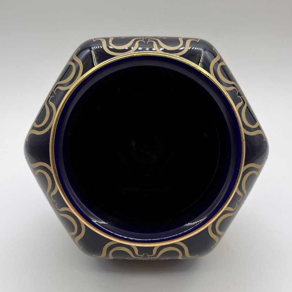 Ваза с цветочным декором, фарфор, деколь, золочение, Bareuther & Co., Bavaria, Германия, 1980-1990 гг.
