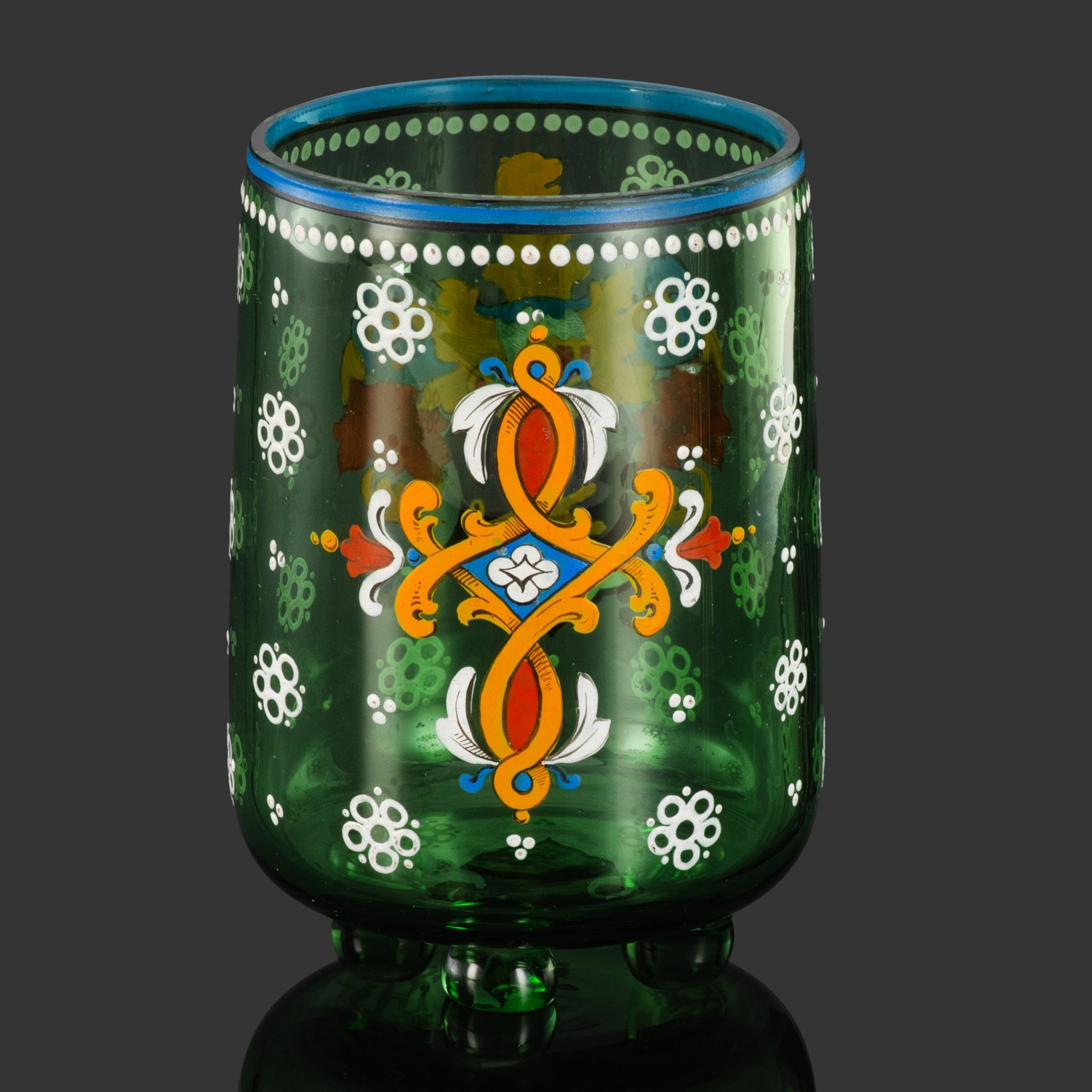 Стакан с гербом, стекло, роспись эмалями, Германия, 1860-1890 гг.